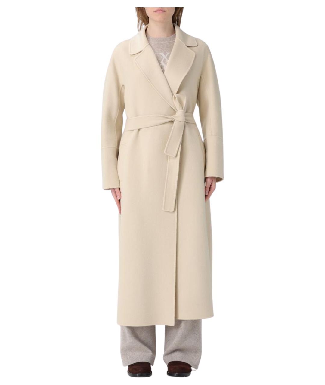'S MAX MARA Бежевое шерстяное пальто, фото 1