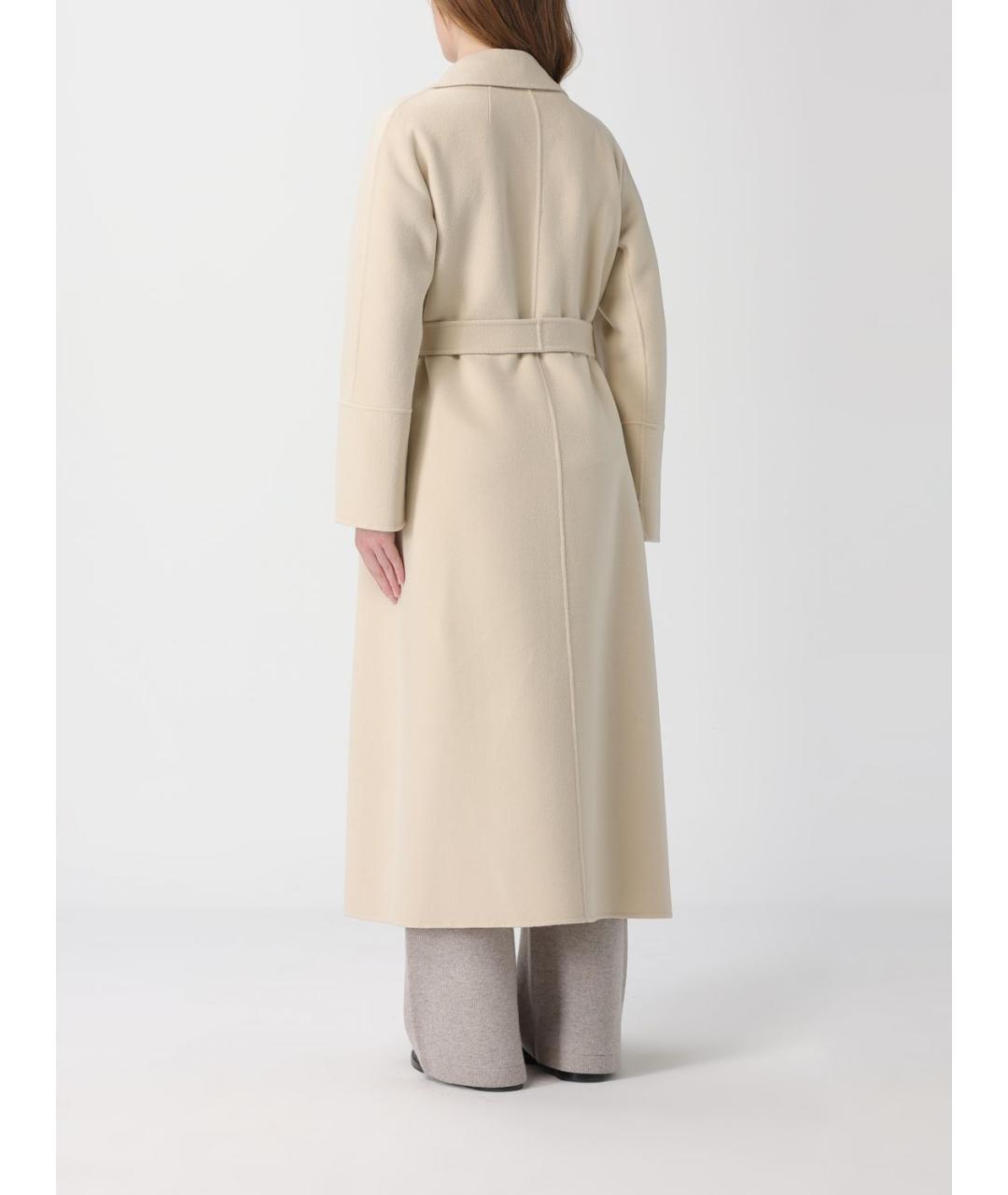 'S MAX MARA Бежевое шерстяное пальто, фото 3