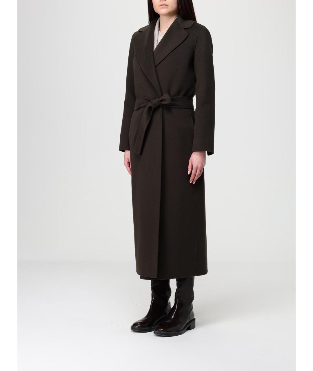 'S MAX MARA Зеленое шерстяное пальто, фото 3