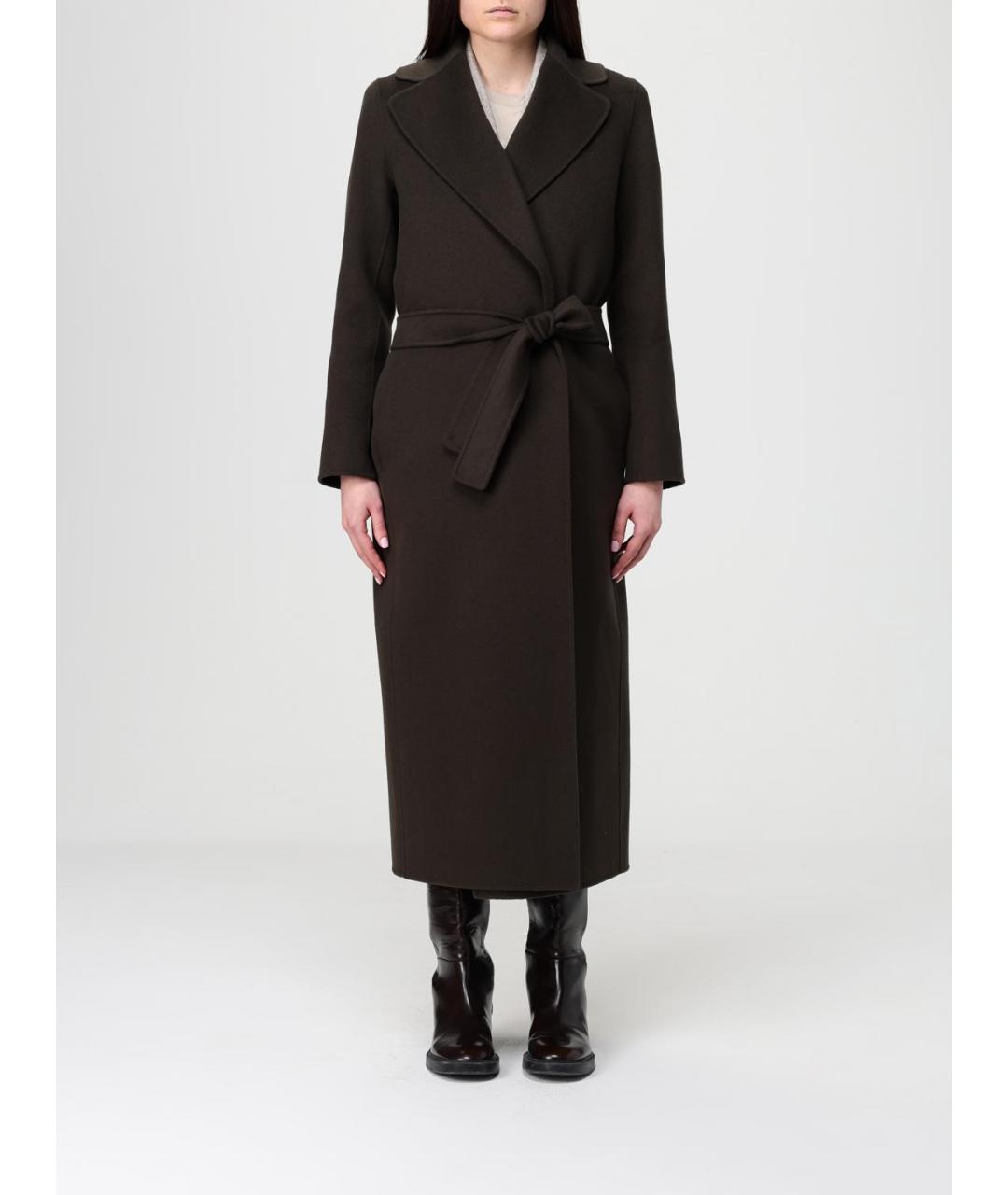 'S MAX MARA Зеленое шерстяное пальто, фото 5