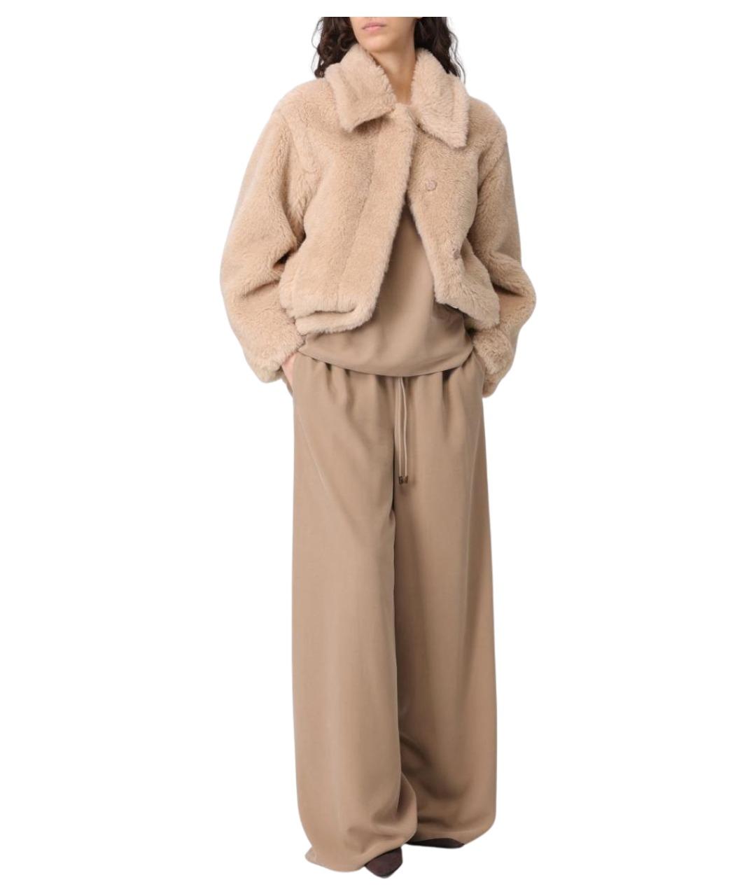 MAX MARA Бежевая шелковая майка, фото 2