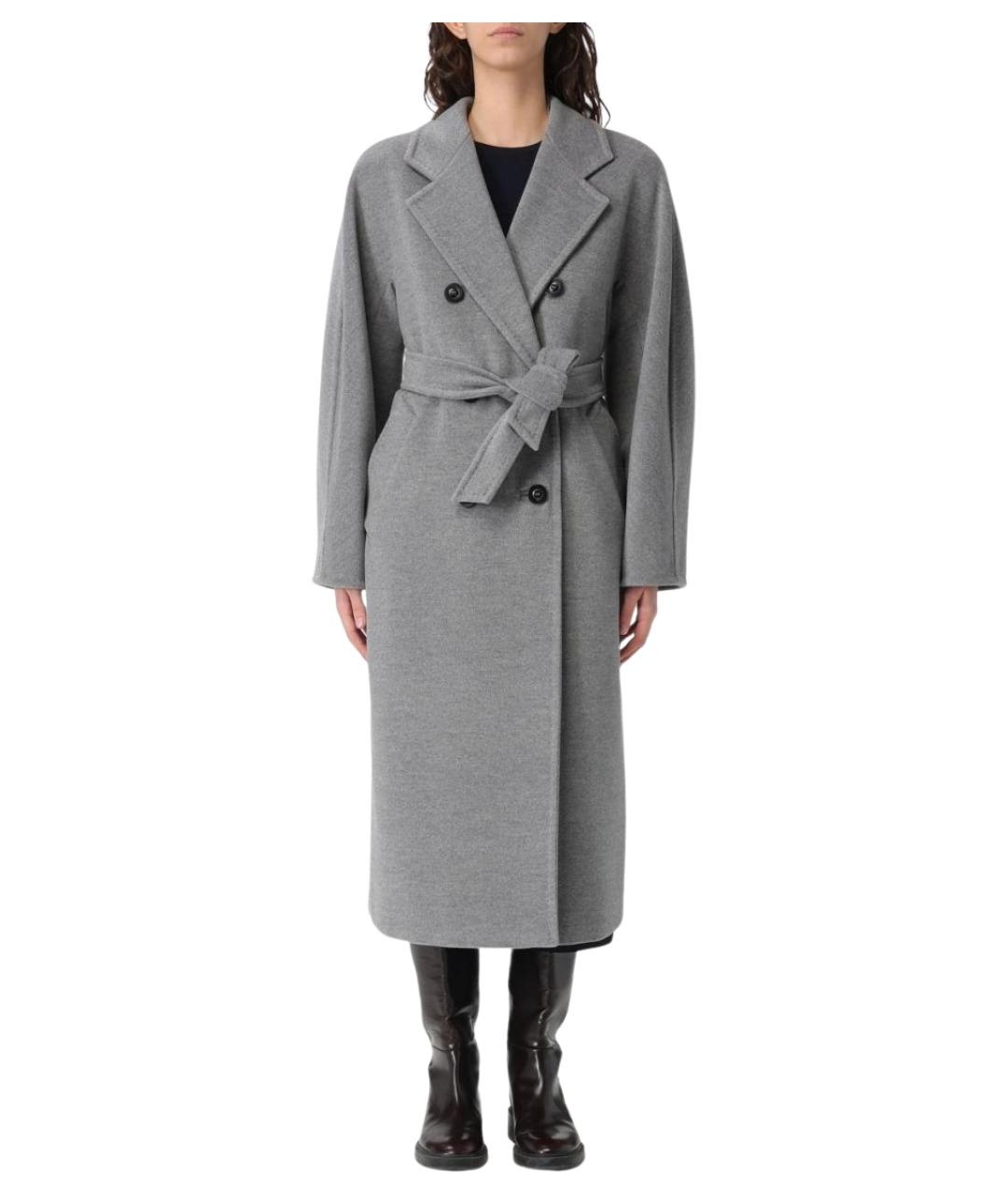 MAX MARA Серое шерстяное пальто, фото 1