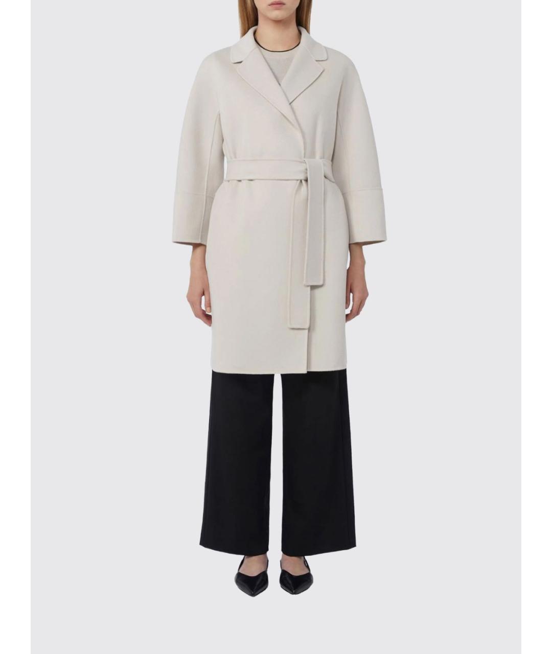 'S MAX MARA Бежевое шерстяное пальто, фото 2