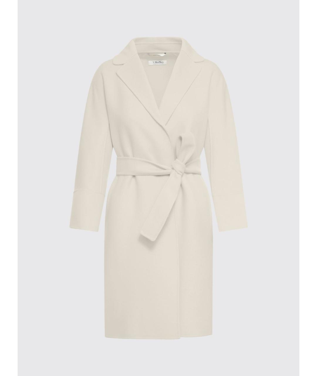 'S MAX MARA Бежевое шерстяное пальто, фото 5