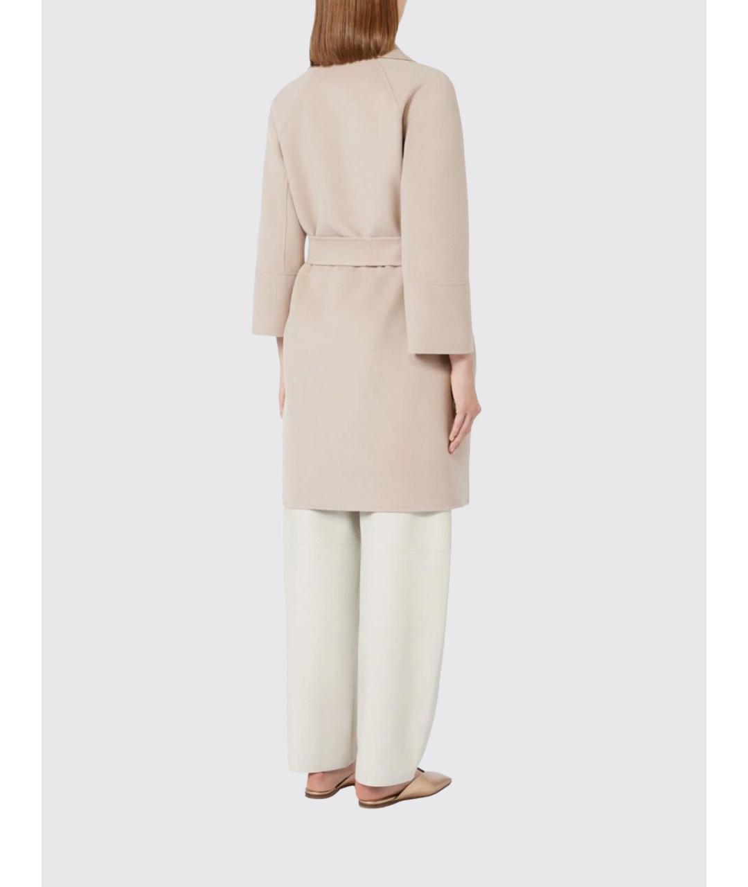 'S MAX MARA Бежевое шерстяное пальто, фото 4