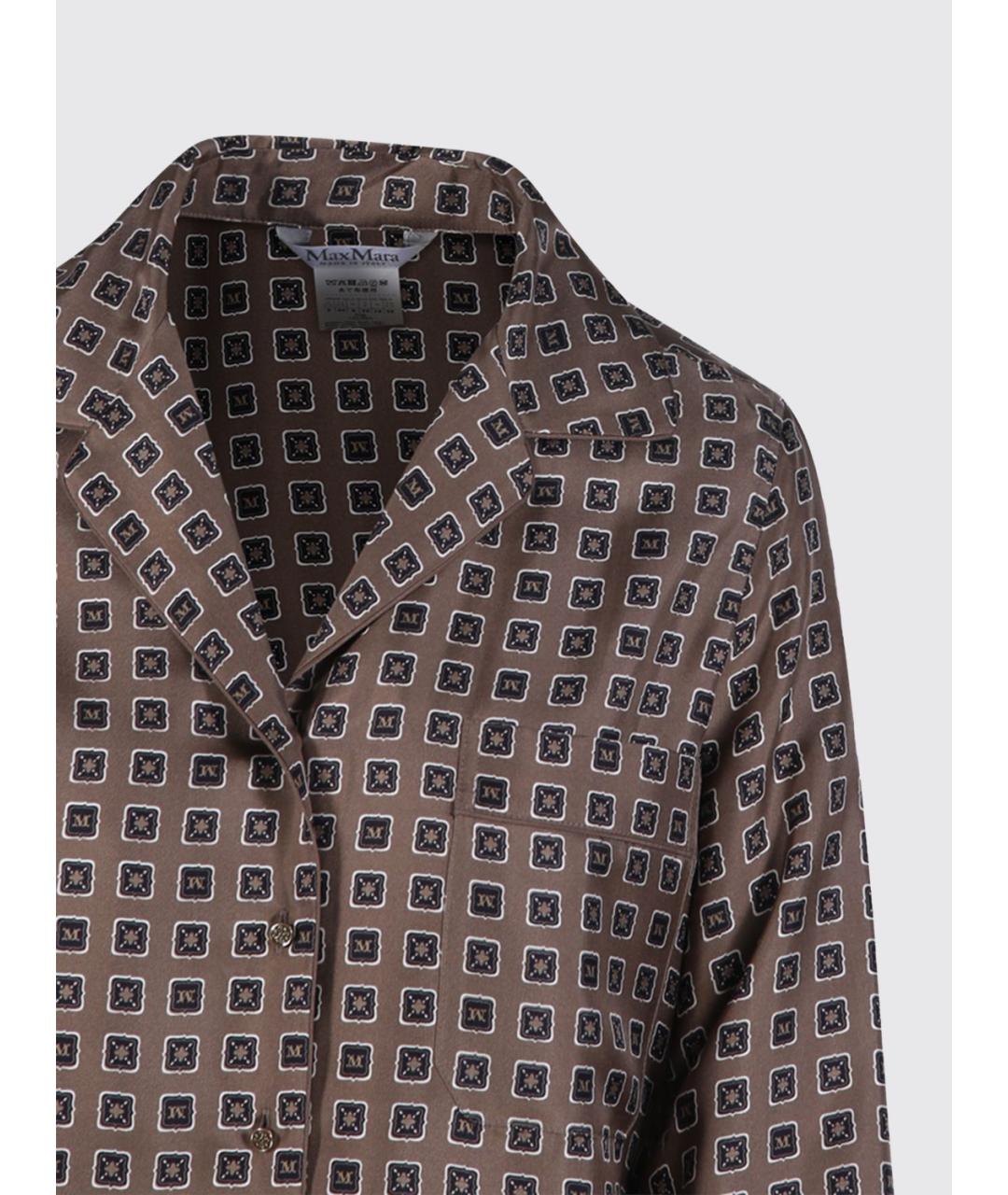 MAX MARA Бежевая шелковая рубашка, фото 4