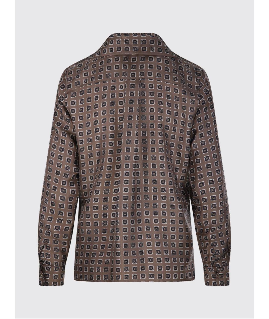 MAX MARA Бежевая шелковая рубашка, фото 3