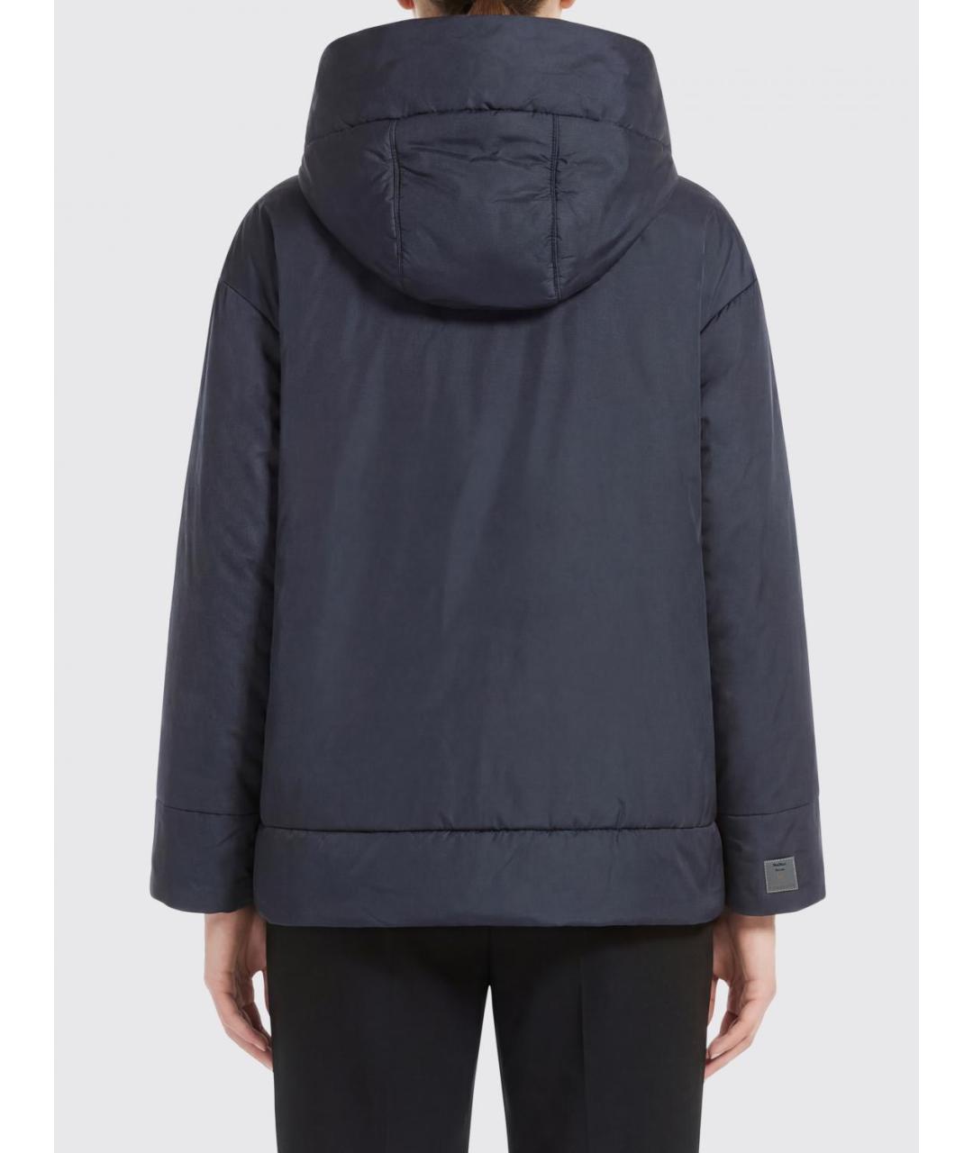 MAX MARA Синяя полиэстеровая куртка, фото 2