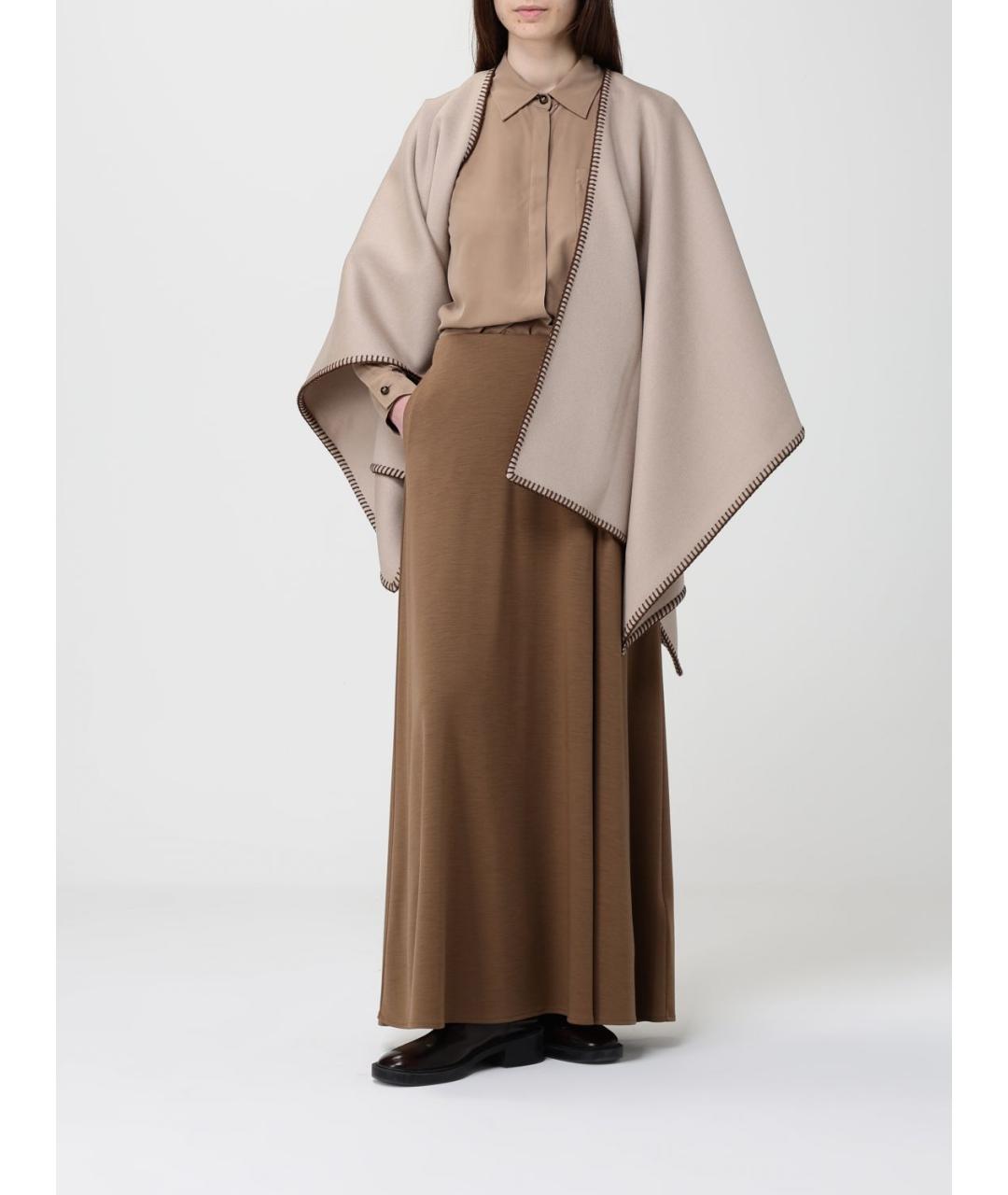 MAX MARA Коричневая шелковая рубашка, фото 2