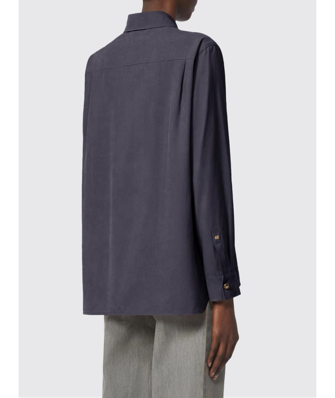 MAX MARA Серая шелковая рубашка, фото 2