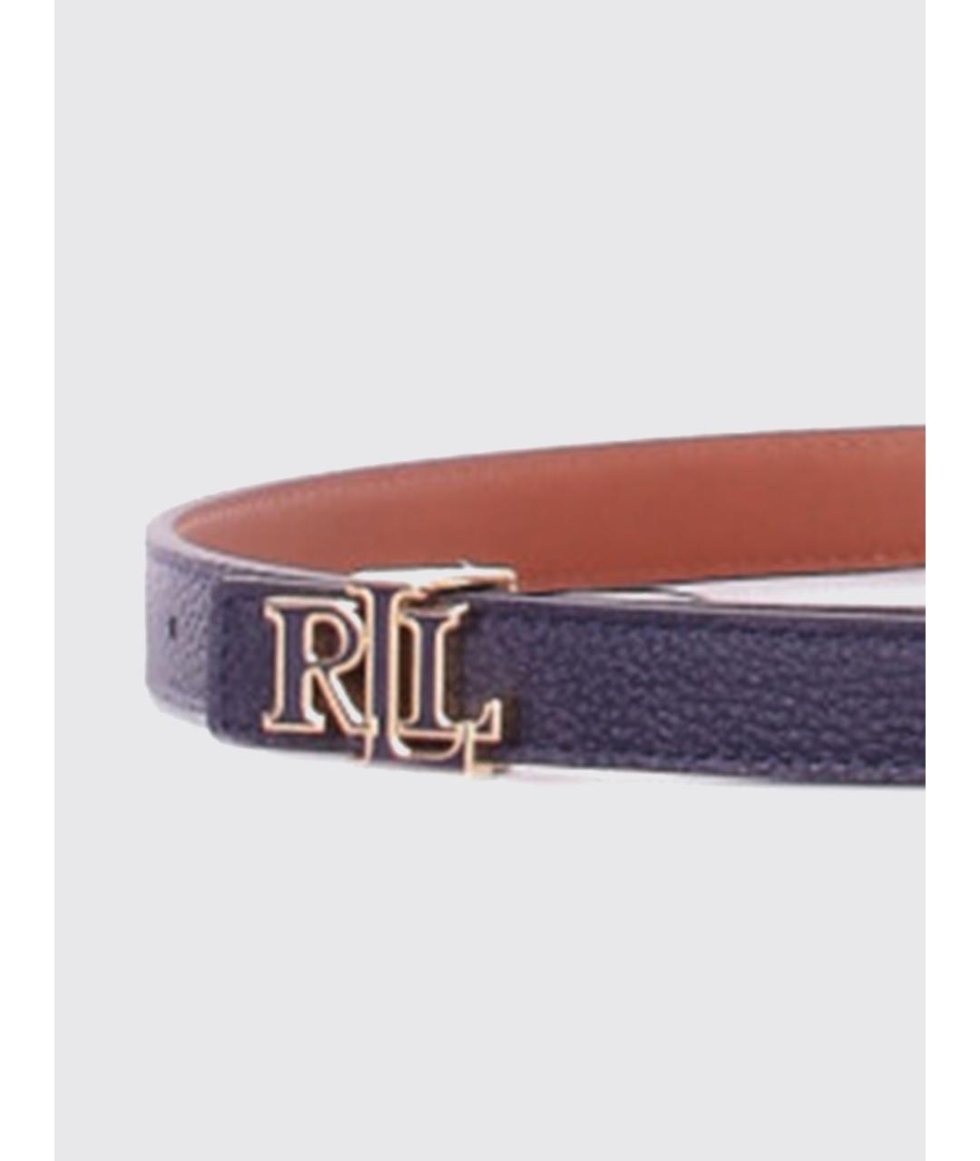 RALPH LAUREN Синий кожаный ремень, фото 2