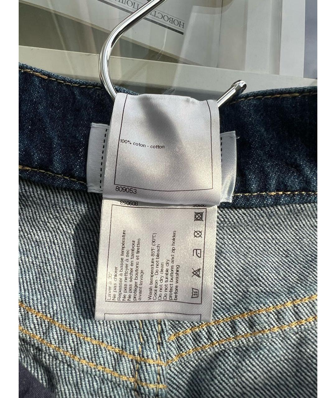 CHANEL Синие деним шорты, фото 5