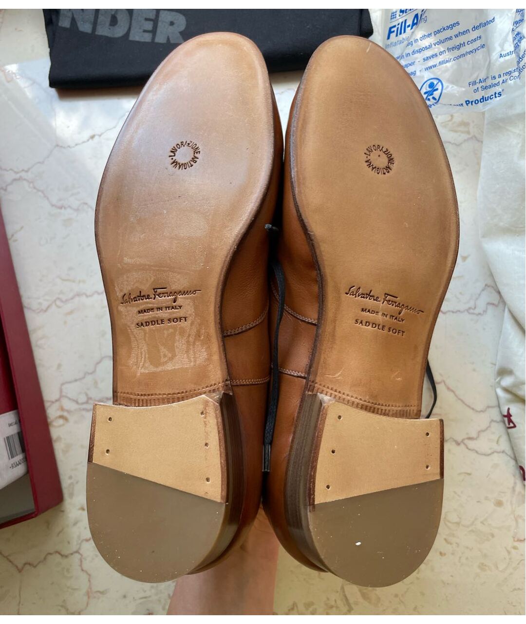 FERRAGAMO Коричневые кожаные ботинки, фото 5
