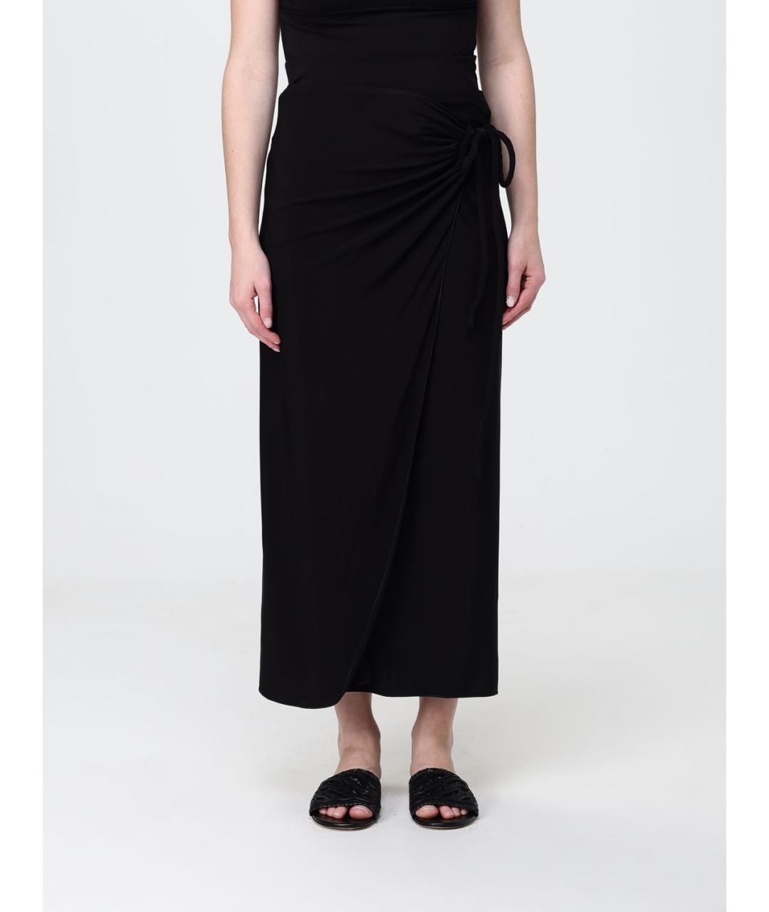 MAX MARA Черная вискозная юбка миди, фото 4