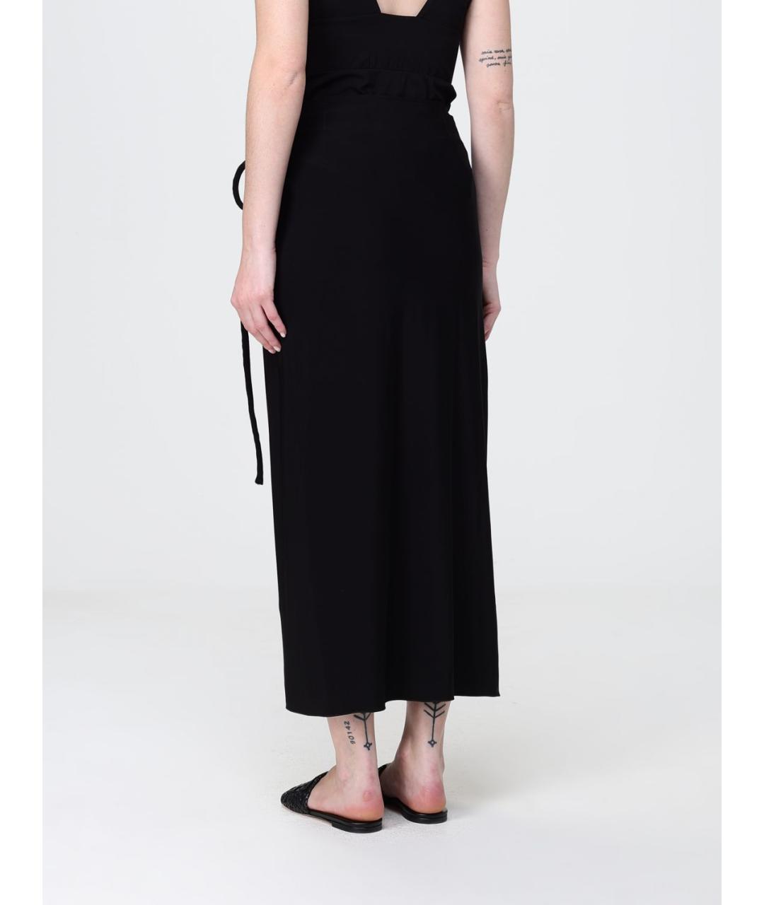 MAX MARA Черная вискозная юбка миди, фото 2