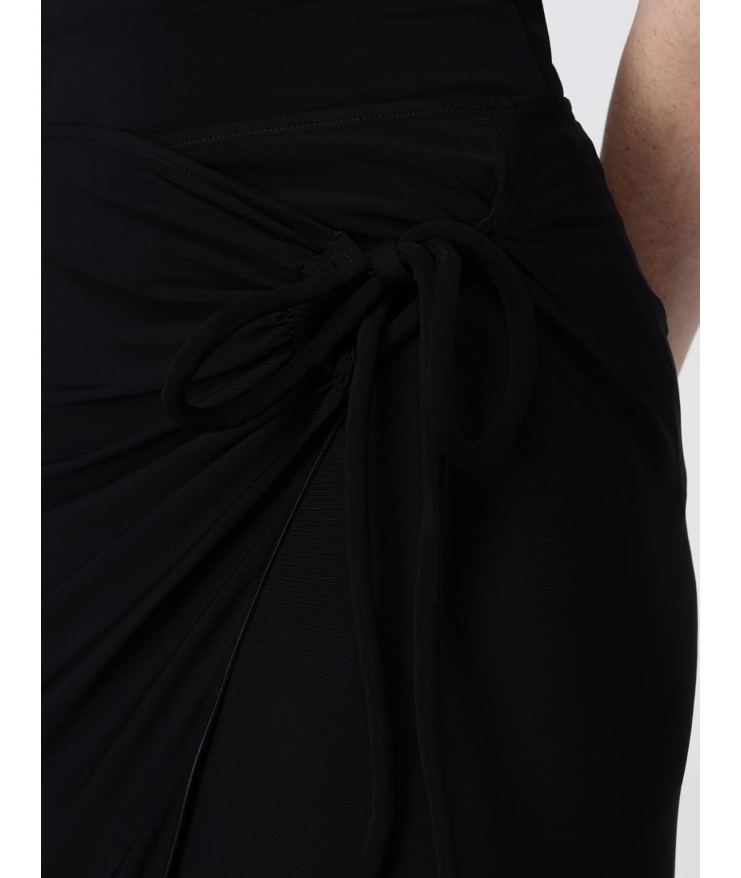 MAX MARA Черная вискозная юбка миди, фото 3