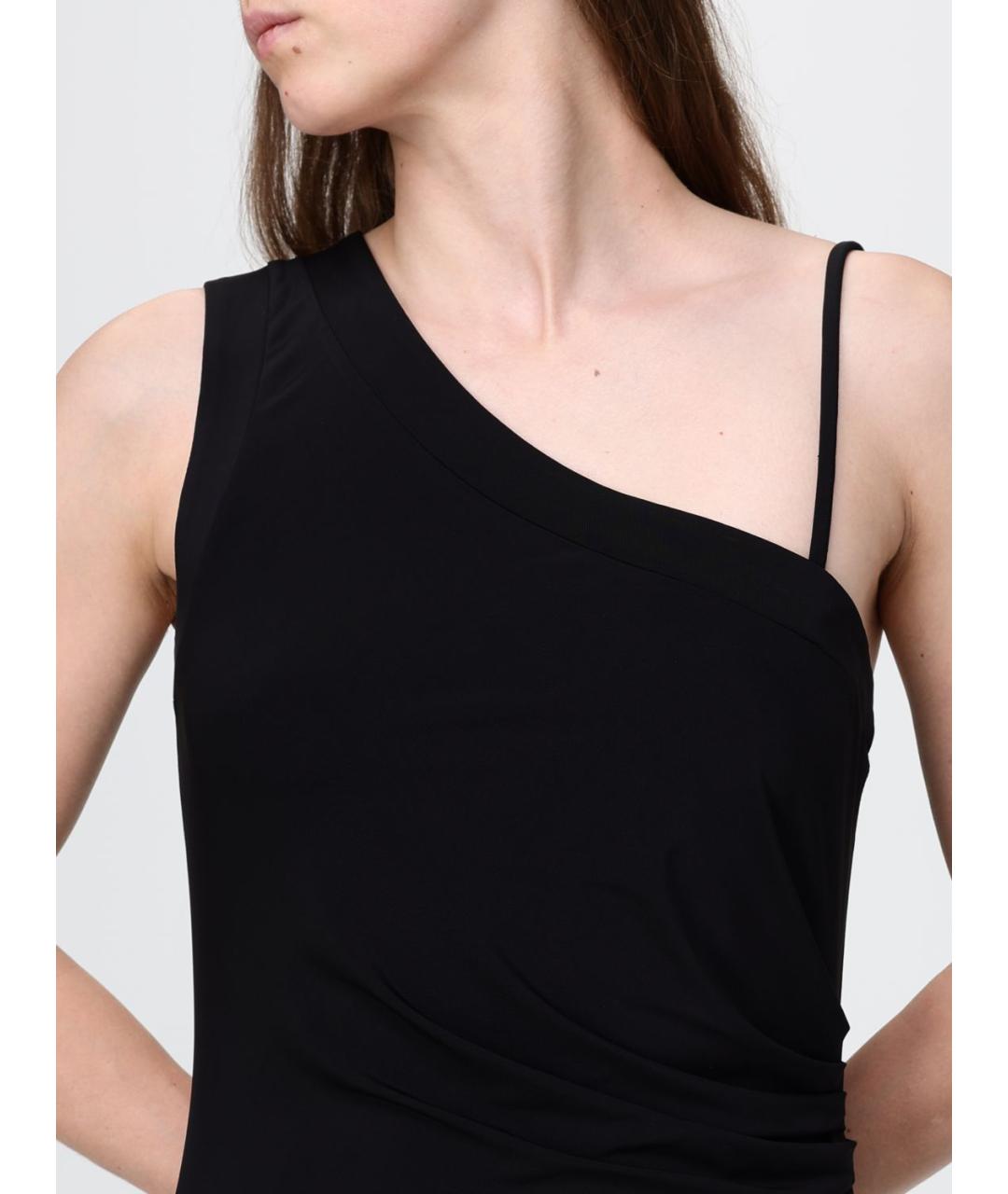 MAX MARA Черное вискозное повседневное платье, фото 3
