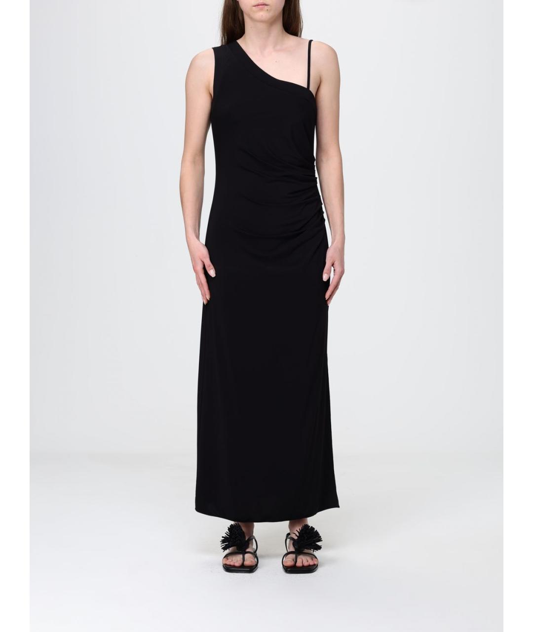 MAX MARA Черное вискозное повседневное платье, фото 4