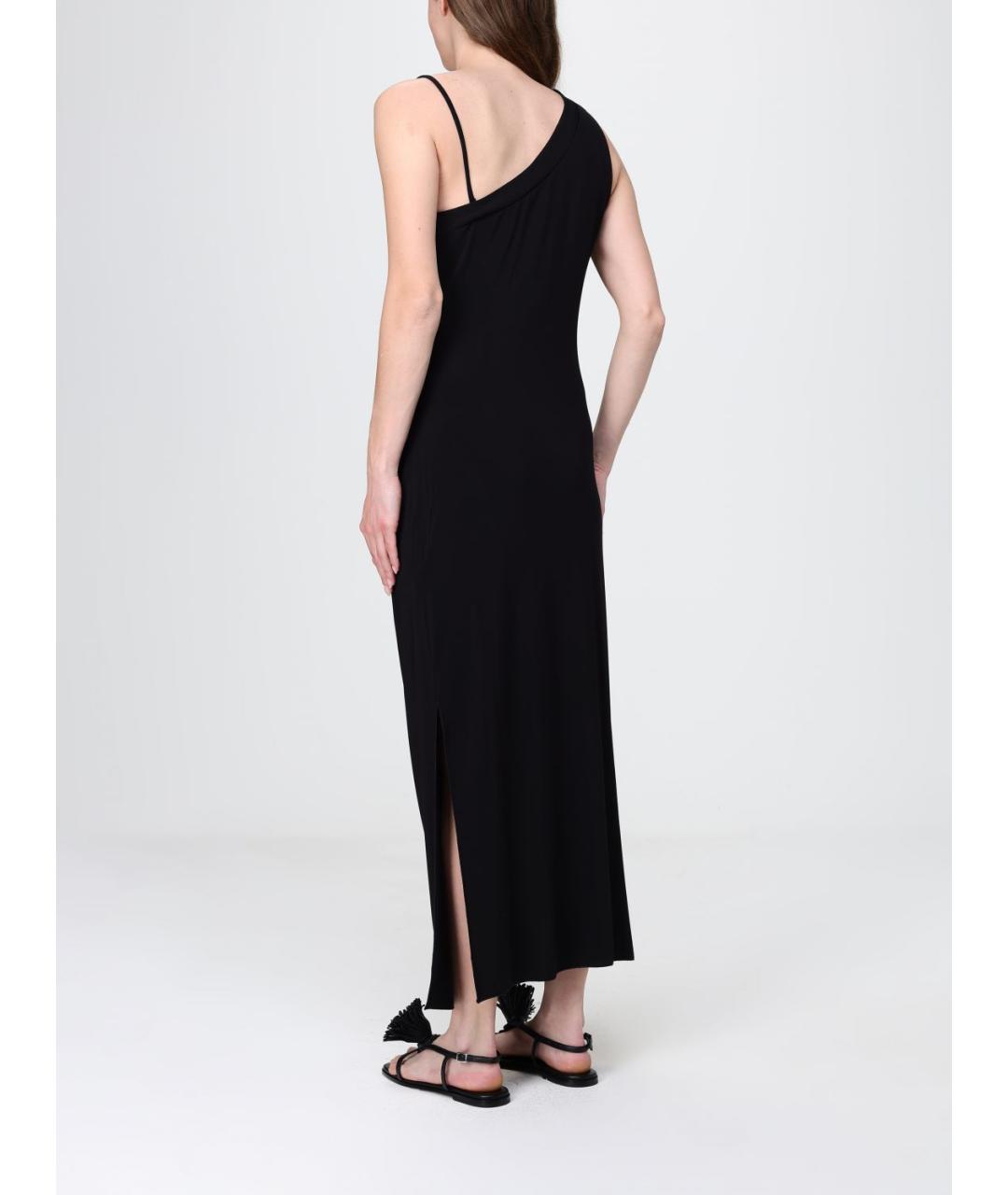 MAX MARA Черное вискозное повседневное платье, фото 2