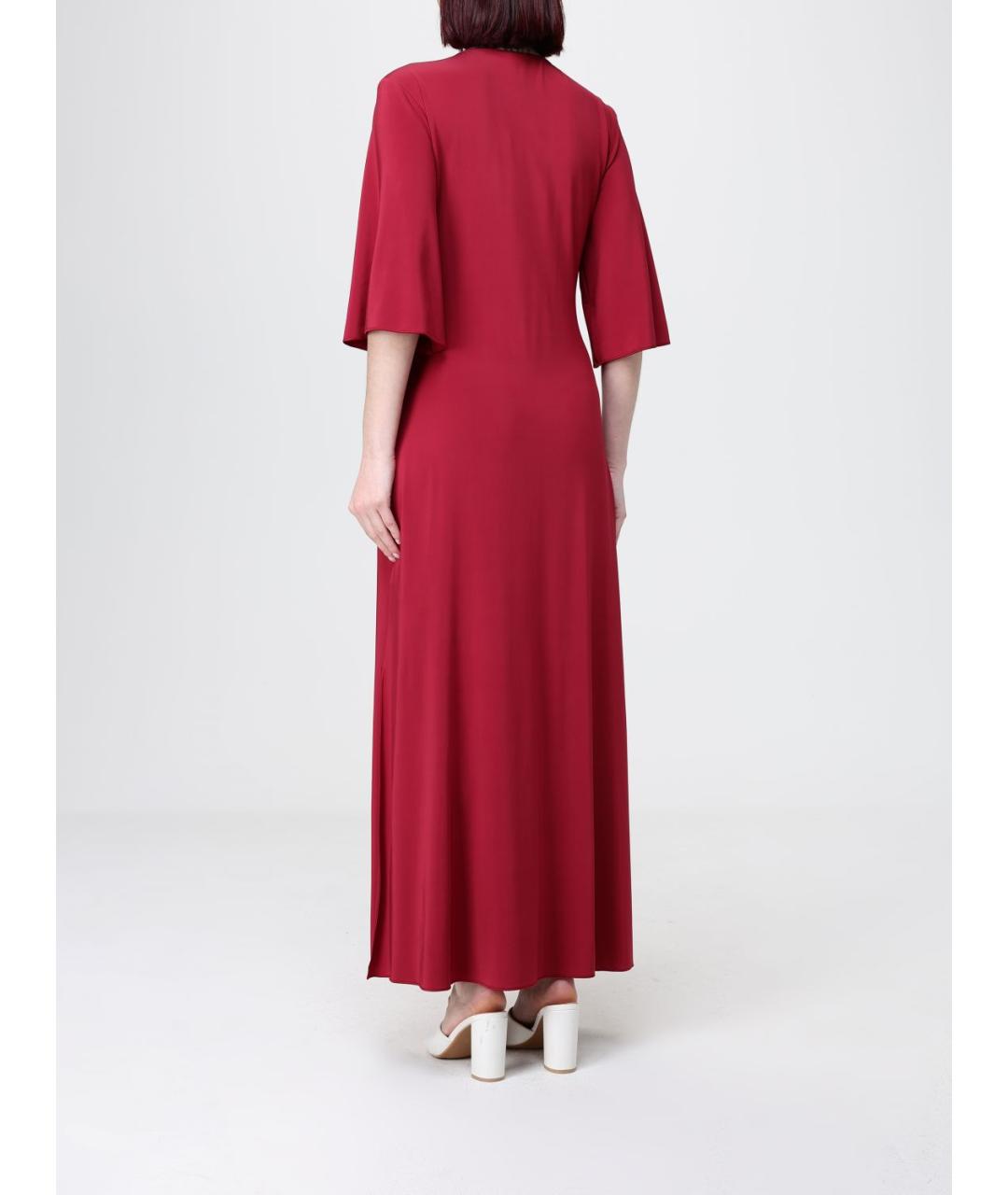 MAX MARA Бордовое вискозное повседневное платье, фото 2