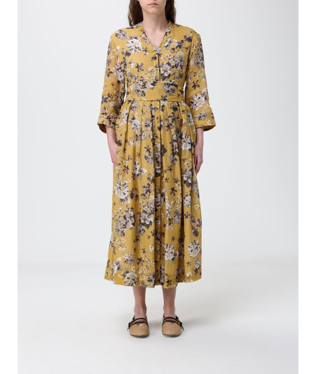 'S MAX MARA Желтое повседневное платье, фото 4