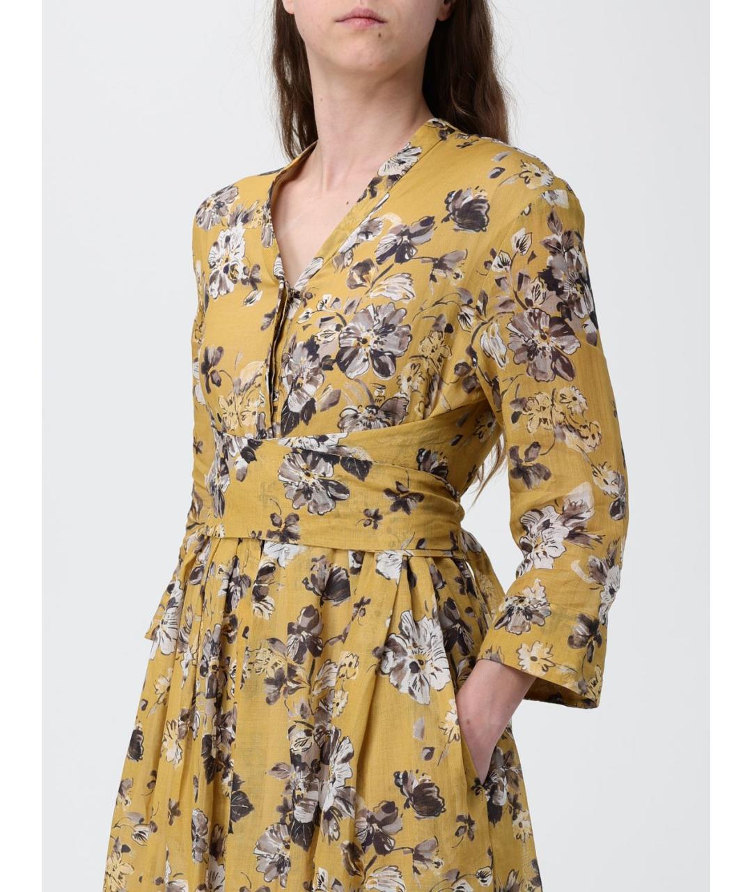 'S MAX MARA Желтое повседневное платье, фото 3