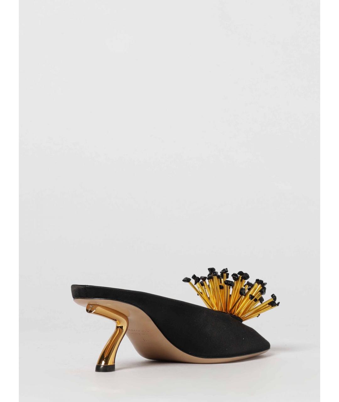 FERRAGAMO Черные кожаные мюли, фото 3