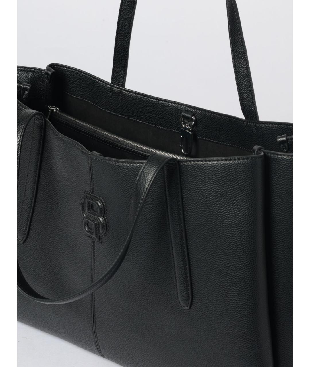 HUGO BOSS Черная сумка с короткими ручками из искусственной кожи, фото 3