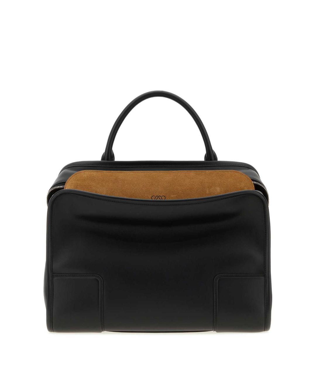 LOEWE Черная кожаная сумка с короткими ручками, фото 1