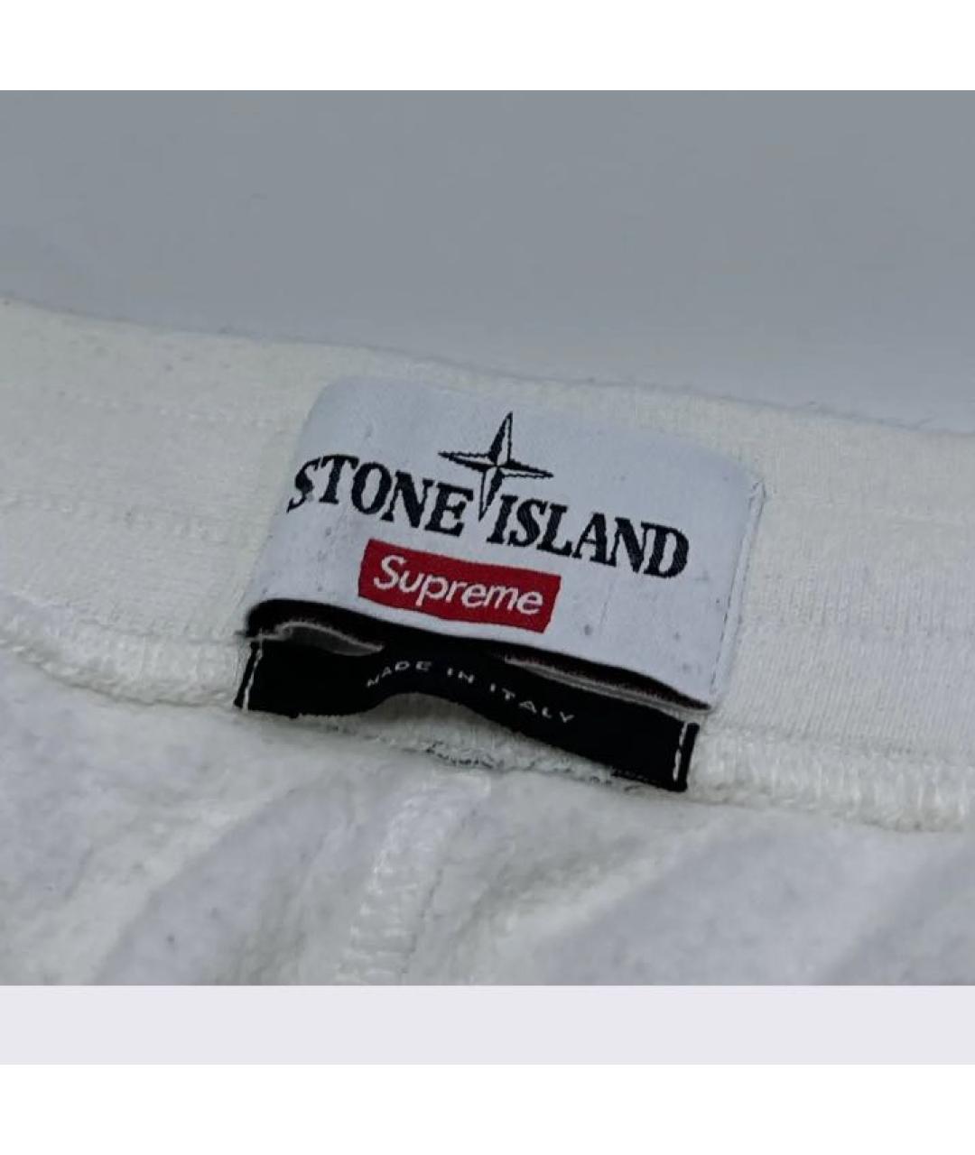 STONE ISLAND Белые хлопковые шорты, фото 5