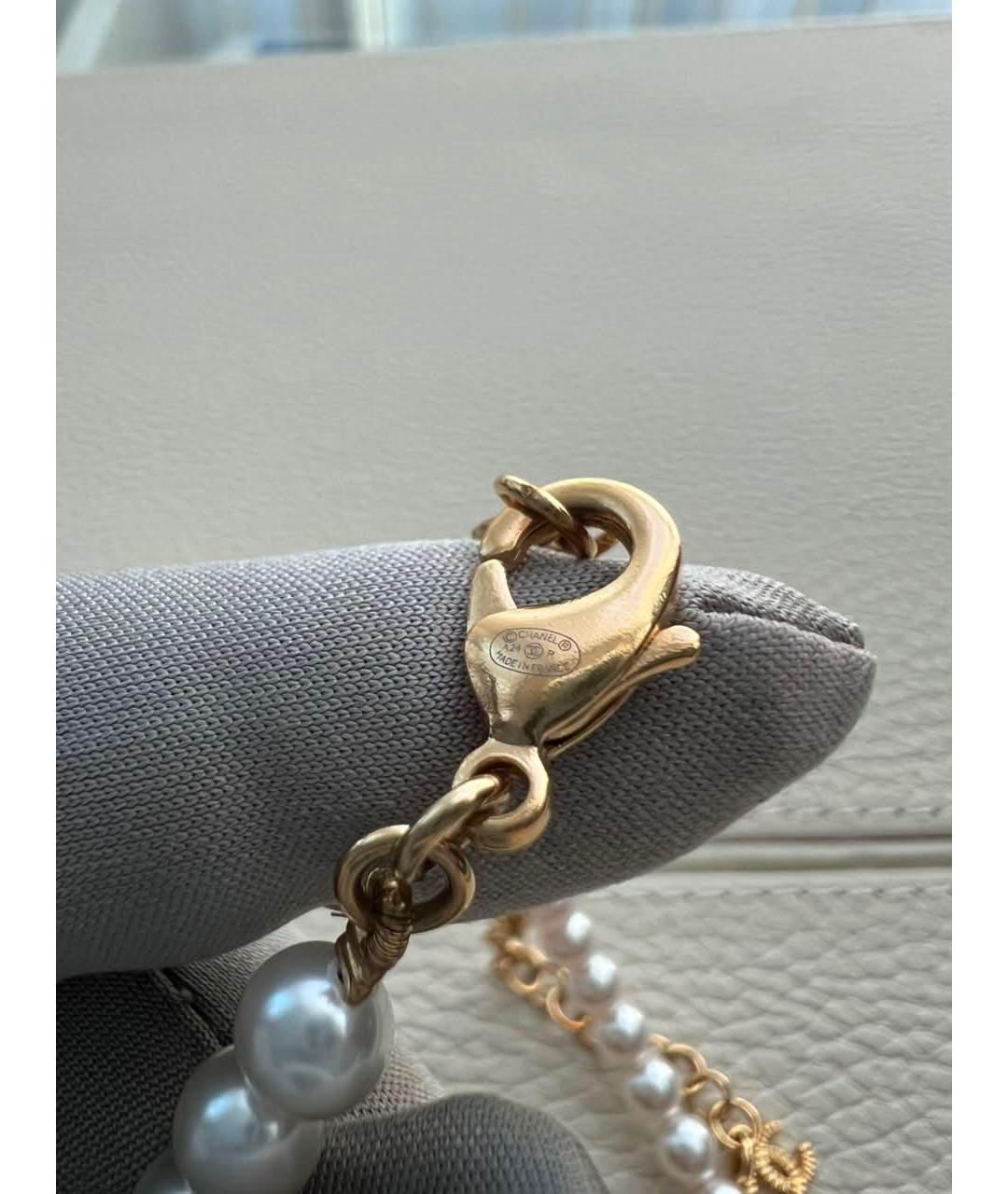 CHANEL Белое жемчужное колье, фото 3