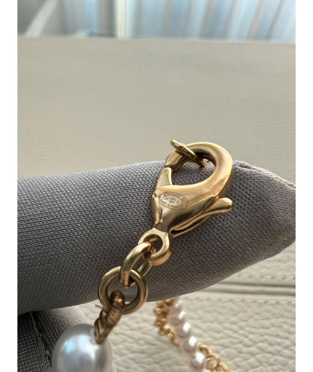 CHANEL Белое жемчужное колье, фото 4