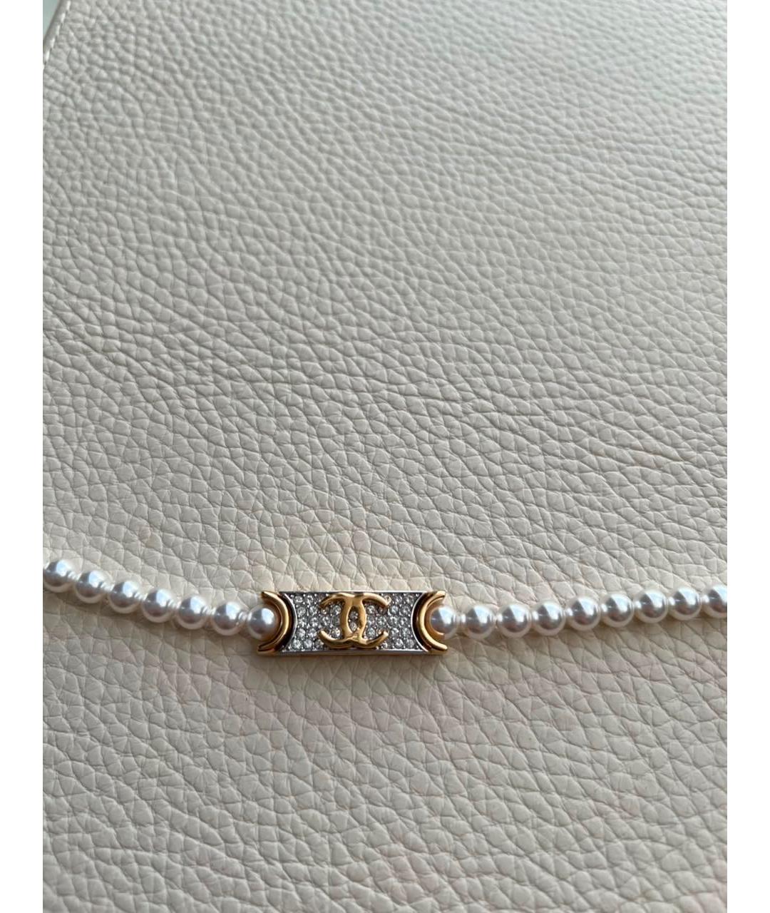 CHANEL Бежевое жемчужное колье, фото 7
