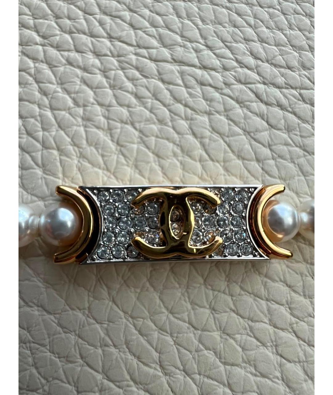 CHANEL Бежевое жемчужное колье, фото 5