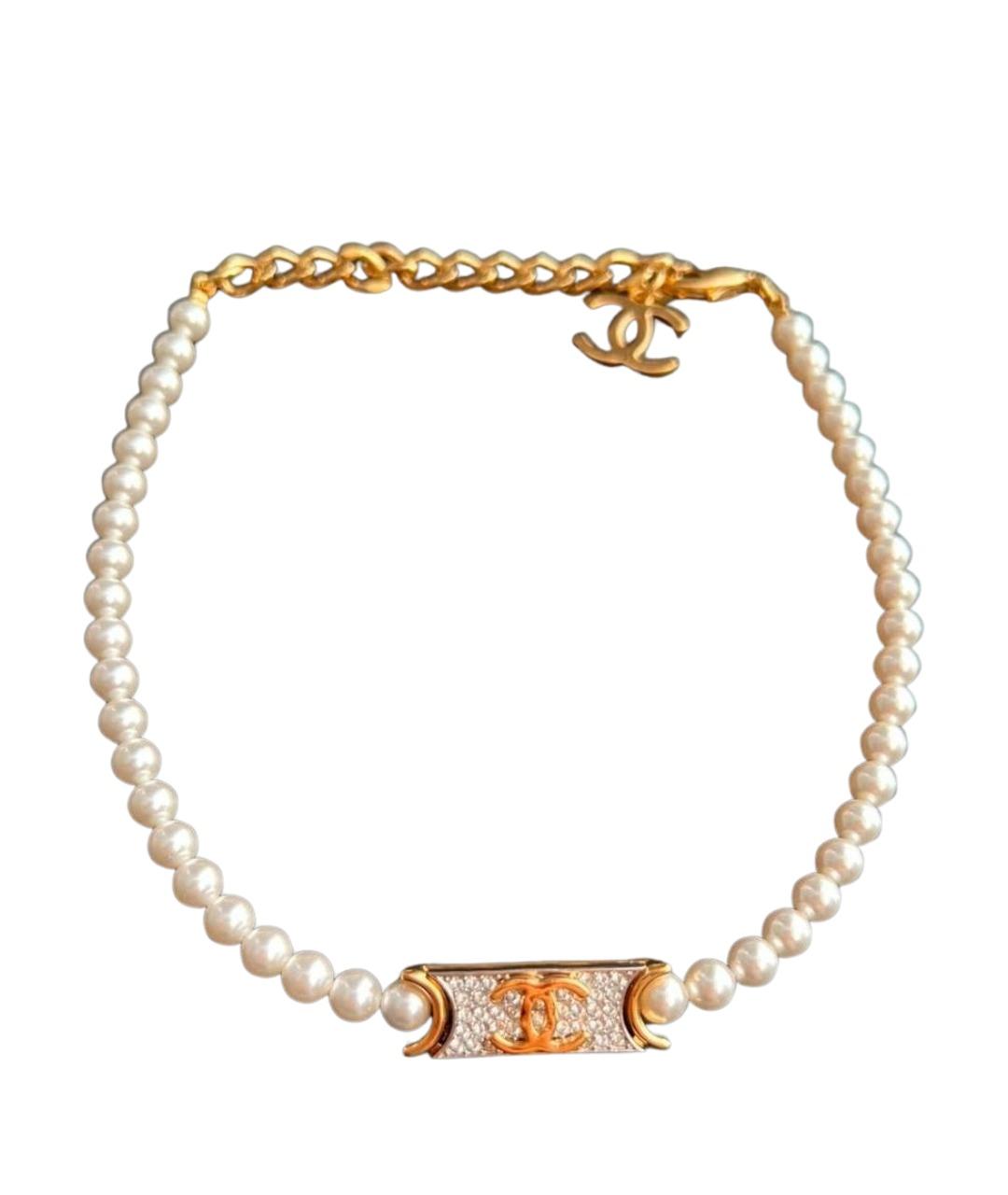 CHANEL Бежевое жемчужное колье, фото 1