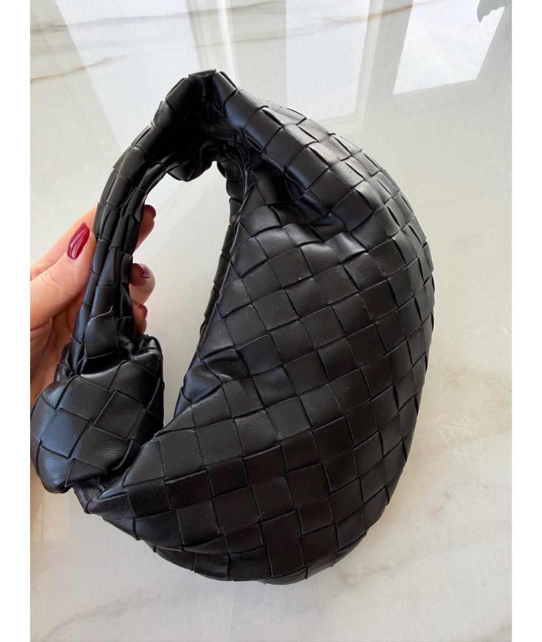 BOTTEGA VENETA Черная кожаная сумка с короткими ручками, фото 2