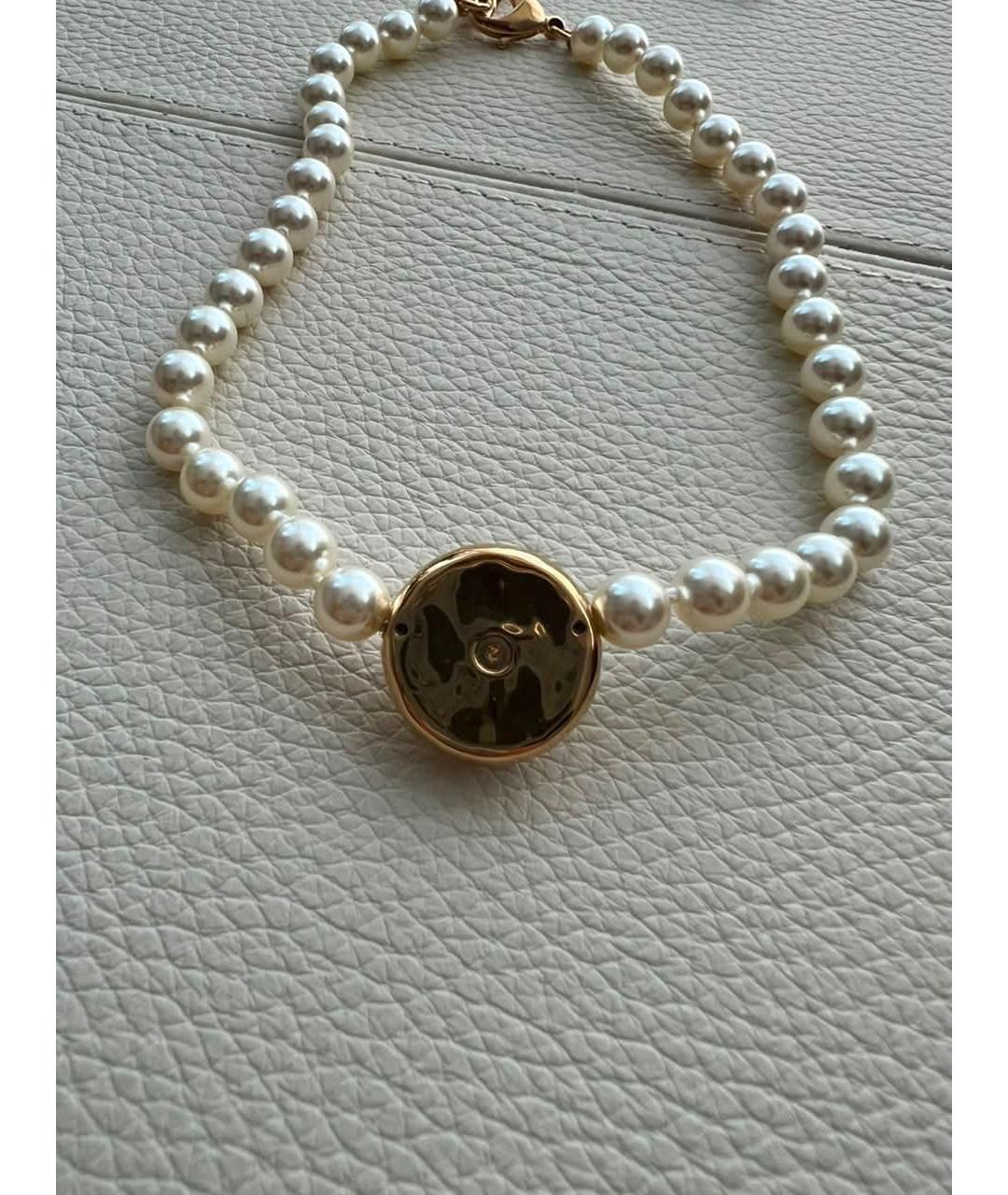 CHANEL Белое жемчужное колье, фото 6