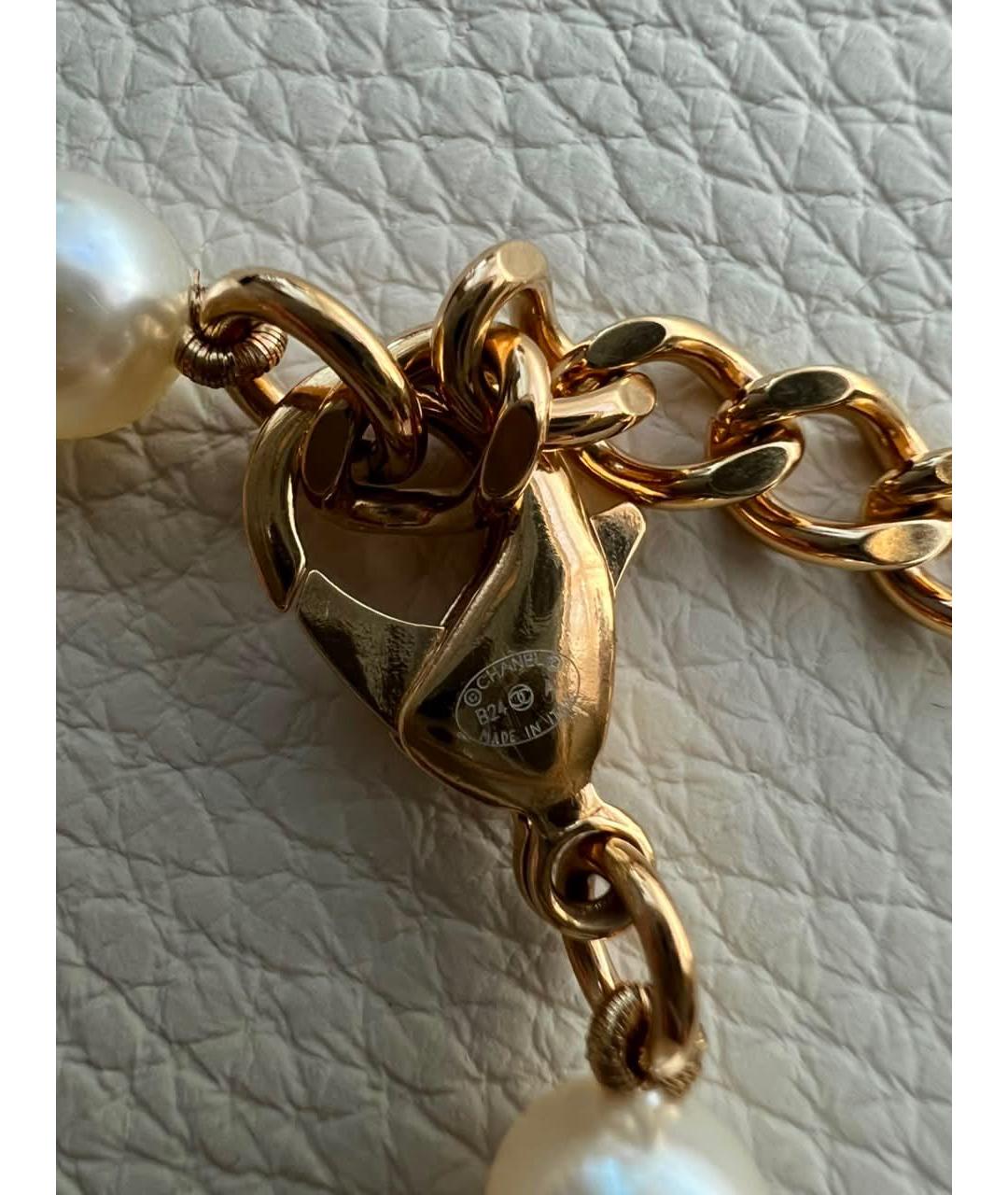 CHANEL Белое жемчужное колье, фото 3