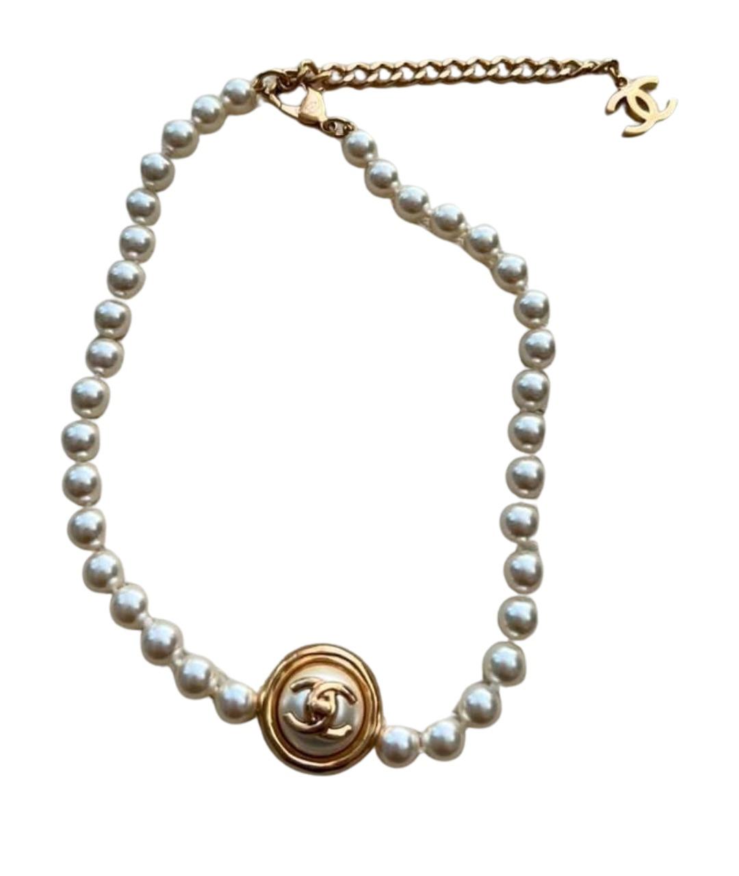 CHANEL Белое жемчужное колье, фото 1