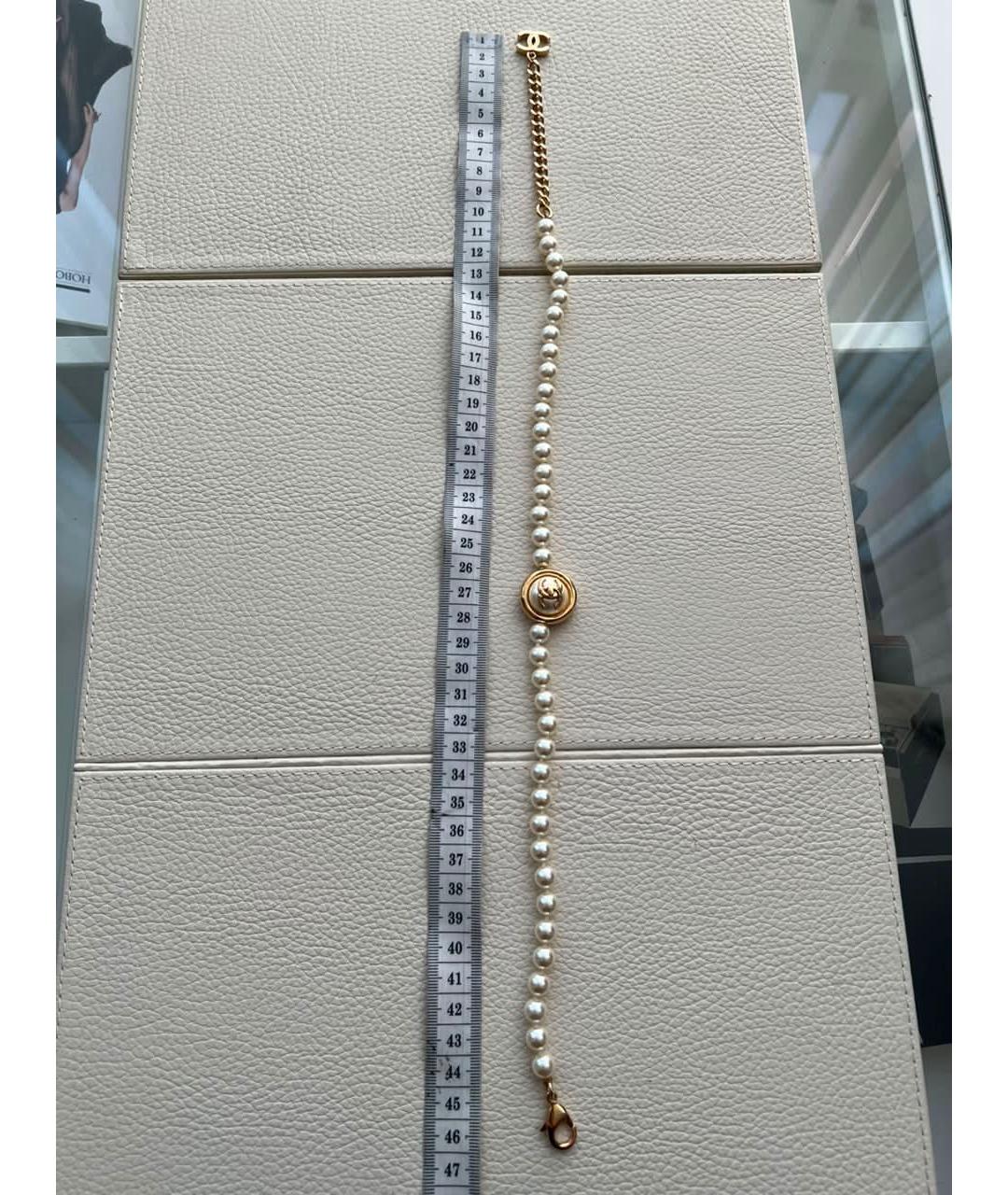 CHANEL Белое жемчужное колье, фото 7