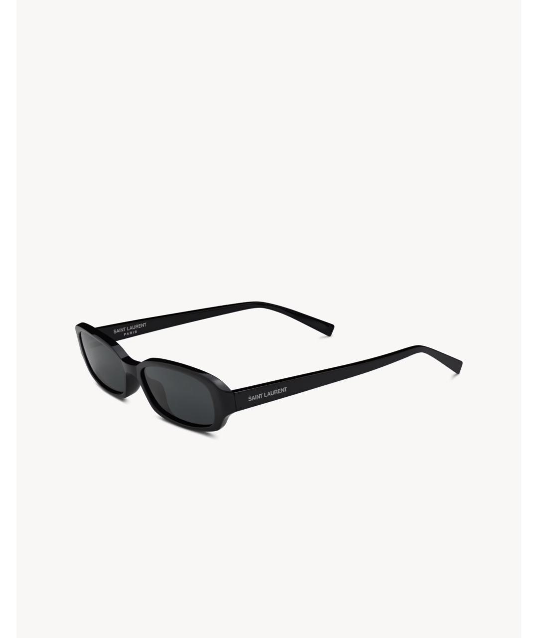 SAINT LAURENT Черные пластиковые солнцезащитные очки, фото 3