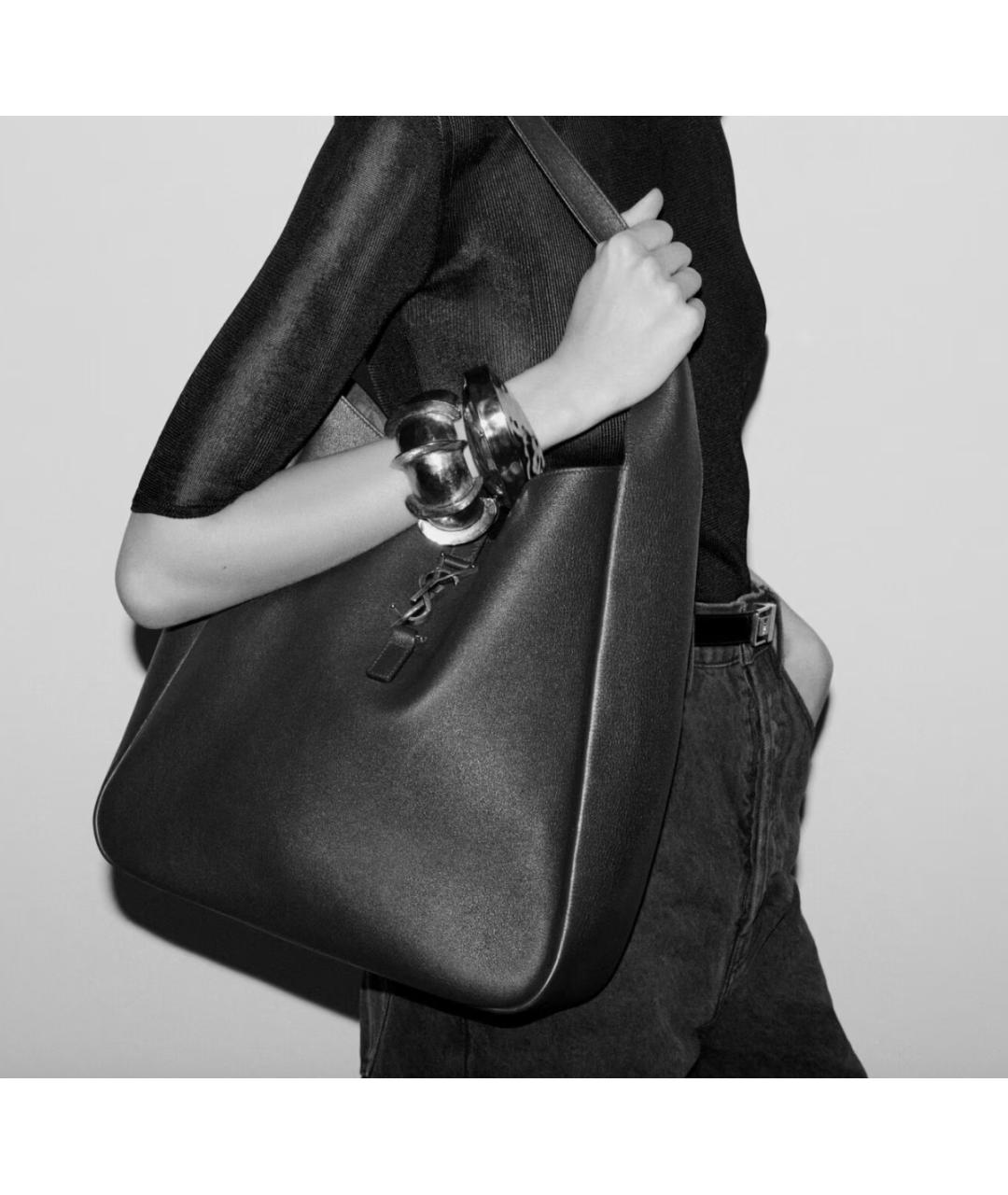 SAINT LAURENT Коричневая кожаная сумка через плечо, фото 2
