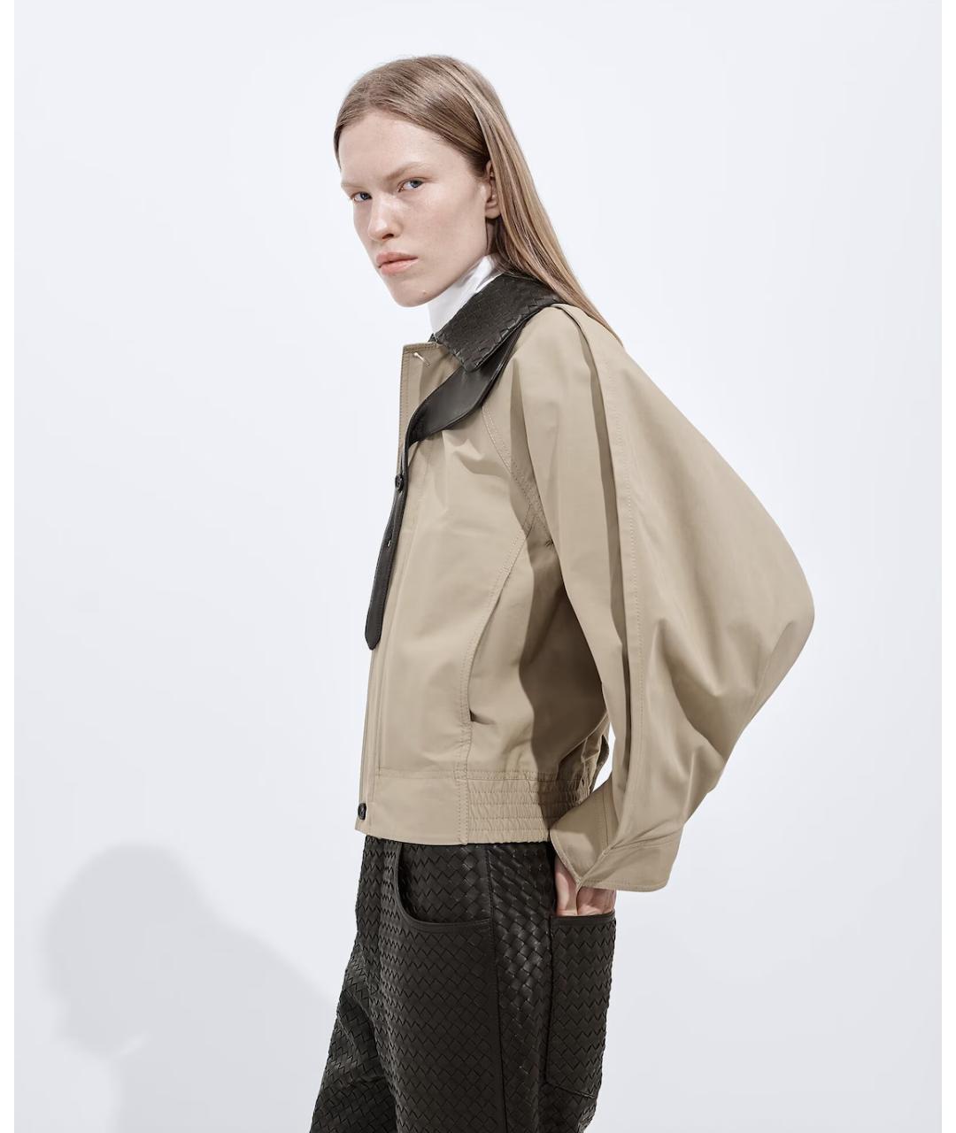 BOTTEGA VENETA Бежевая хлопковая куртка, фото 3