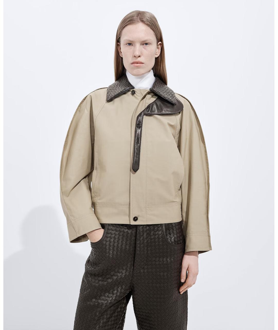 BOTTEGA VENETA Бежевая хлопковая куртка, фото 2