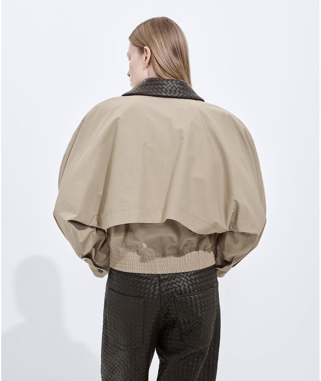 BOTTEGA VENETA Бежевая хлопковая куртка, фото 4