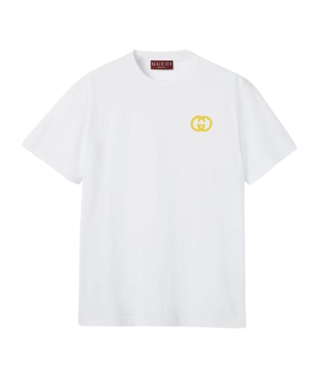 GUCCI Белая хлопковая футболка, фото 1