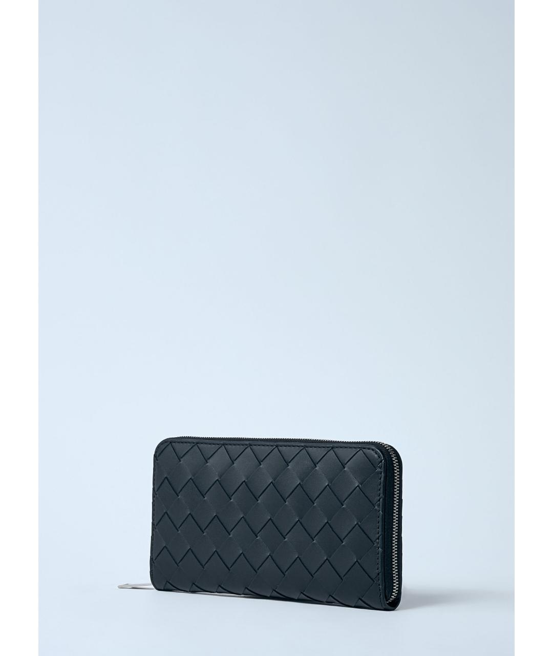 BOTTEGA VENETA Черный кожаный кошелек, фото 2