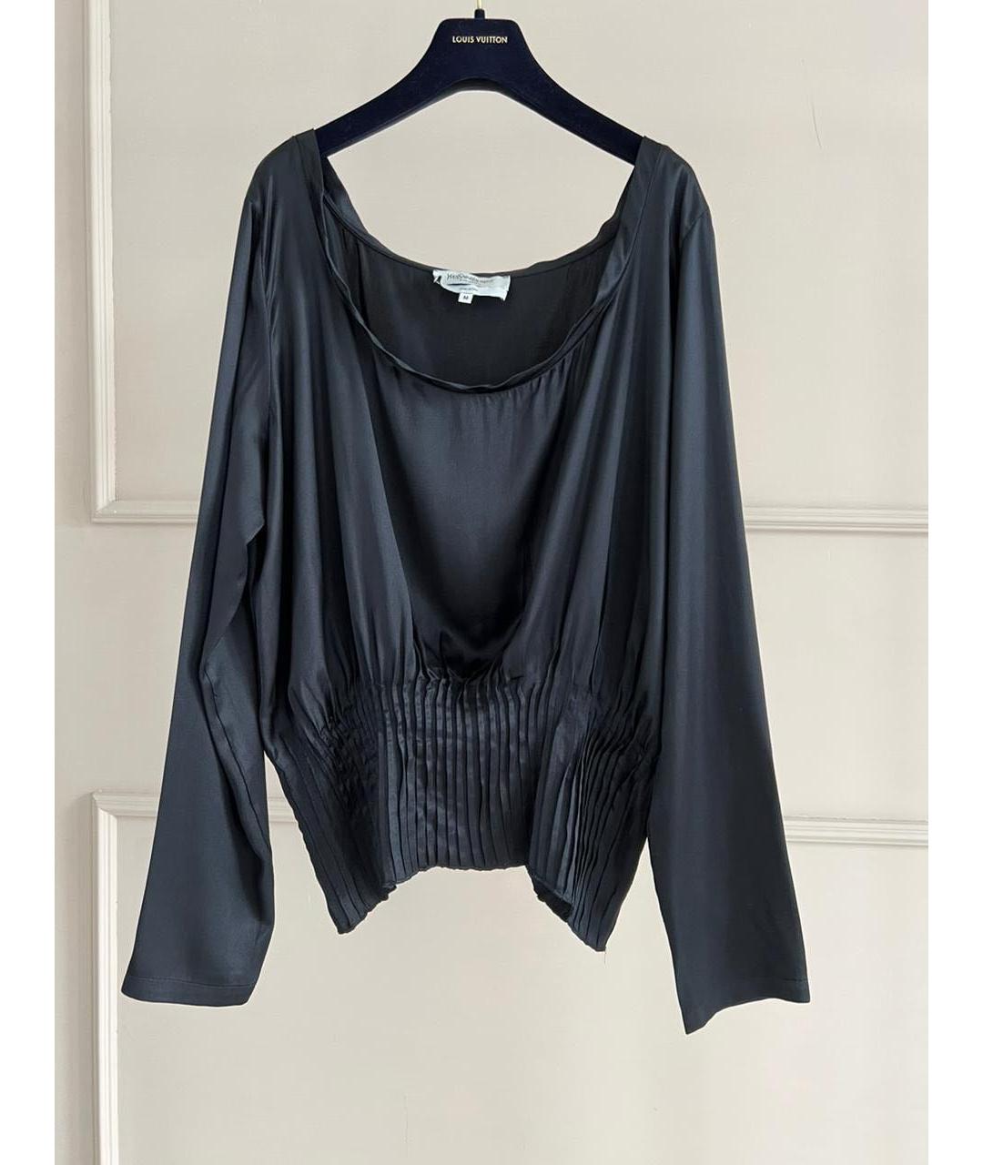 SAINT LAURENT Черная блузы, фото 9