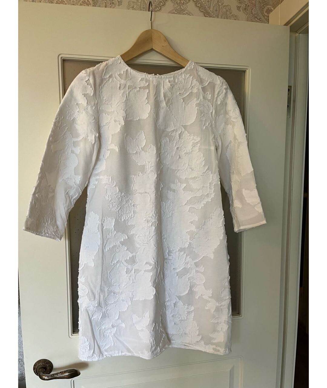 DONDUP Белое хлопковое повседневное платье, фото 6