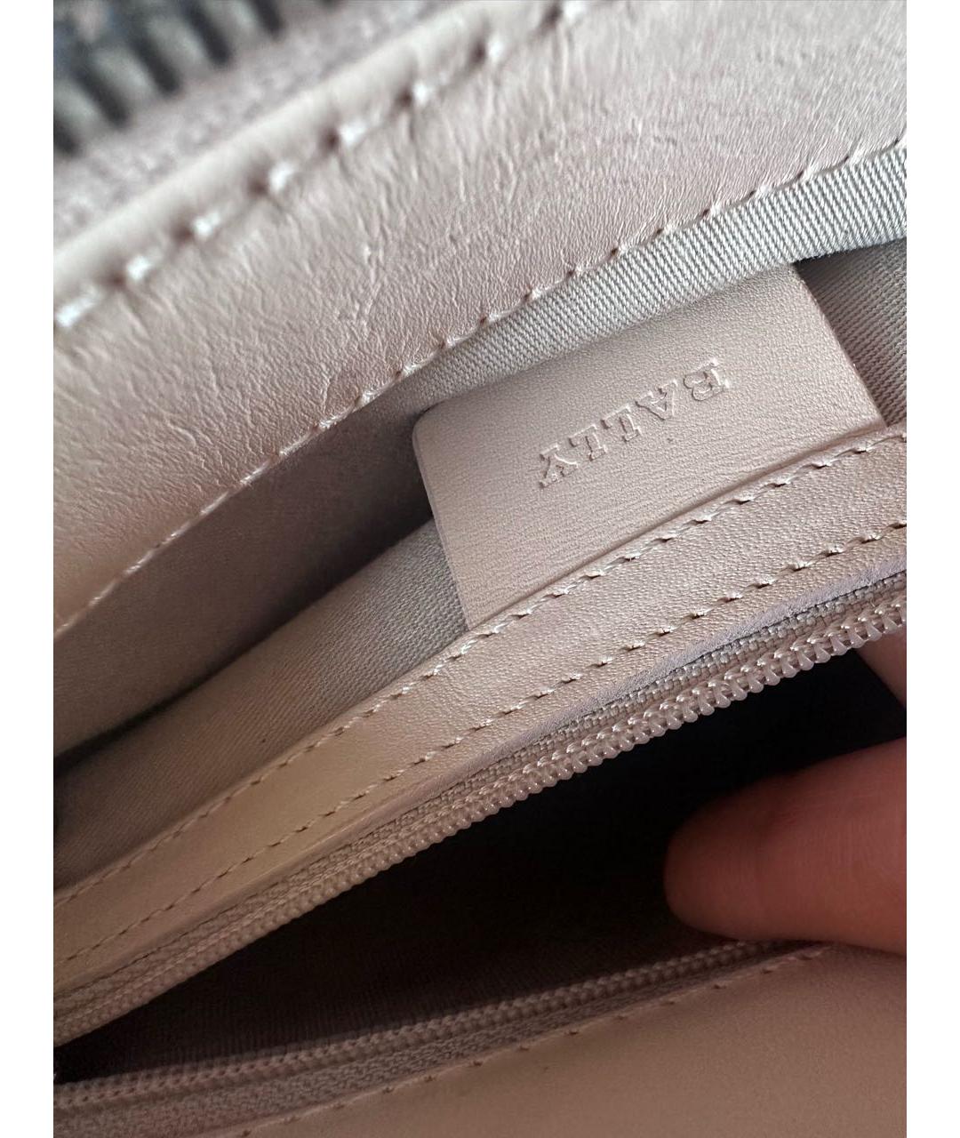 BALLY Бежевая кожаная сумка тоут, фото 5